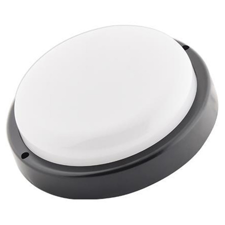 Plafond LED-Deckenleuchte 12W 1050lm 4000K Neutral 120° mit Bewegungssensor Schwarz IP54 Max Masterled