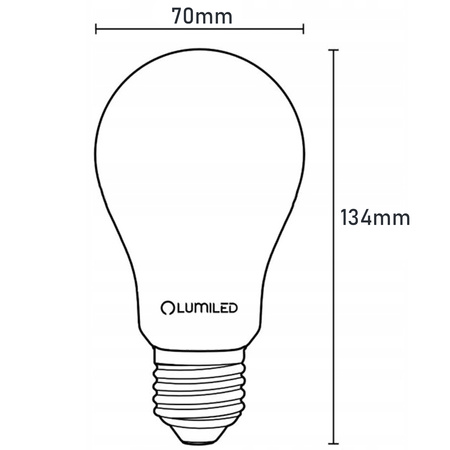 6x LED Lampen E27, Glühbirne A70 18W = 150W 2421lm 260° 6500K kalt LUMILED