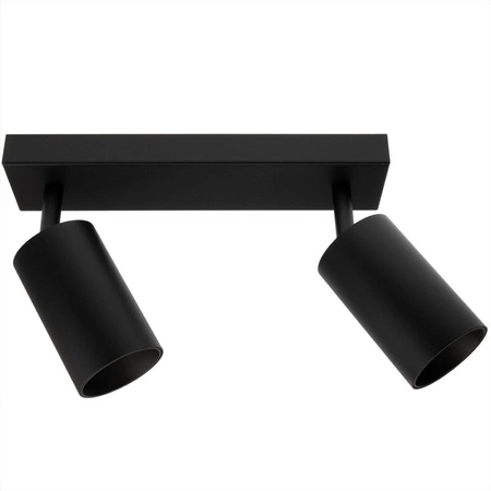 QUALIS SPOT Deckenleuchte Reflektor Halogenleuchte 2xGU10 Schwarz