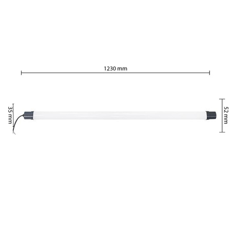 LED-Langfeldleuchte 36W 3820lm 4000K Neutral 120° Schwarz IP65 Masterled