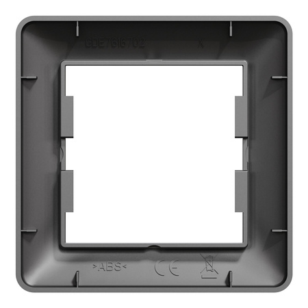 1-fach horizontaler Rahmen für Steckdose Single Asphora Anthrazit