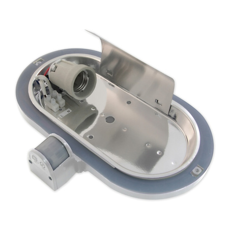 FRODA Gartenwandleuchte E27 IP44 mit PIR-Sensor Weiß