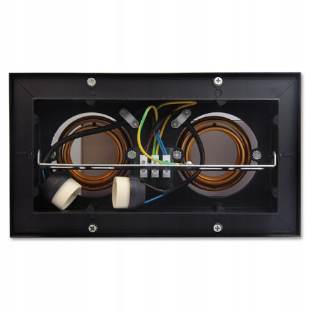 Anbauleuchte HALOGEN Beweglich 2x GU10 Rechteckig Schwarz 85mm NEMO