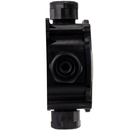 Aufputzmontierter hermetischer Installationskasten PG16 75 x 75 x 33 mm Splitter mit Drosseln Schwarz PAWBOL