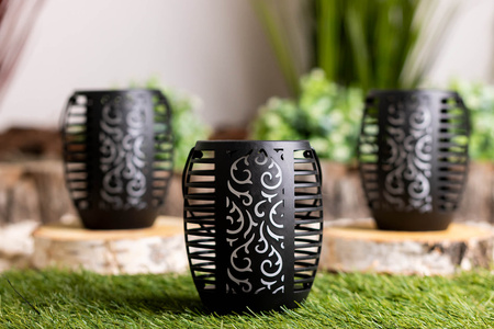 Solar Gartenlampe LED Hängelaterne Flamme IP44 1700K Dämmerungssensor