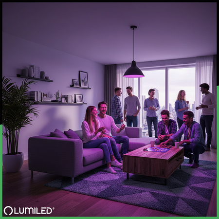 3x LED-Lampe E27 A60 9W = 60W 806lm 3000K + RGB Multicolour 260° Dimmbar Pilot LUMILED