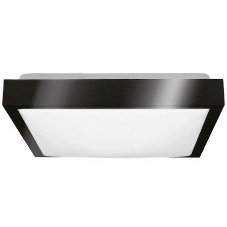 Plafond LED Deckenleuchte 30cm 2xE27 Schwarz Quadrat + 2x LED Lampen 10W 4000K