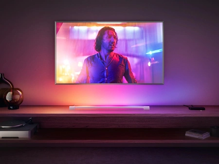 LED Play Tube lineare Schreibtischlampe weiß GRADIENT EU/UK 17.4W CCT RGB PHILIPS HUE
