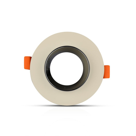 Deckeneinbauleuchte GU10-Öse rund Beige/Chrom VT-862 V-TAC – 5 Jahre Garantie