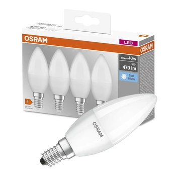 4x LED Lampe E14 B35 5,5 W = 40 W 470 lm 4000 K neutraler OSRAM-Sockel