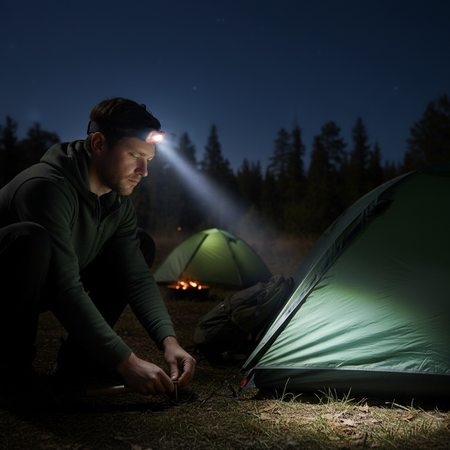 Wiederaufladbare LED-Stirnlampe 5W 400lm 5000 K H085-OR VIDEOX