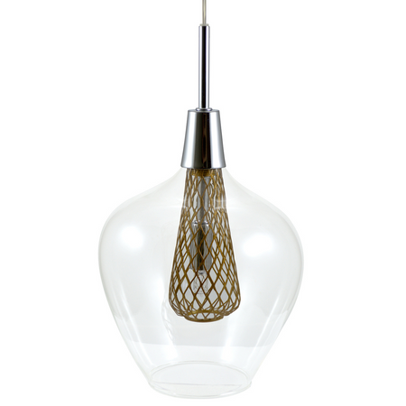 HÄNGE-DECKENLEUCHTE Dyson 1xG9 transparent GLAMOUR