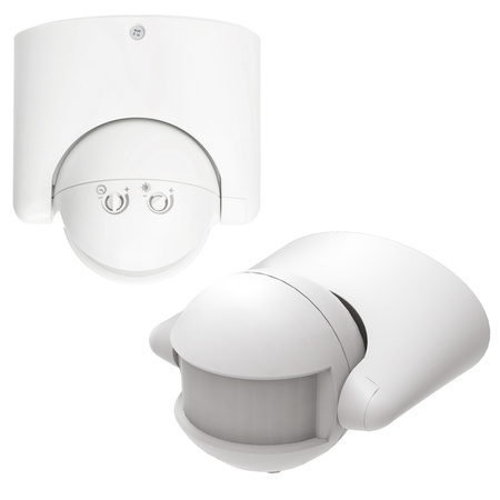 PIR-Bewegungs- und Dämmerungsmelder LX39 180ST WHITE KOBI