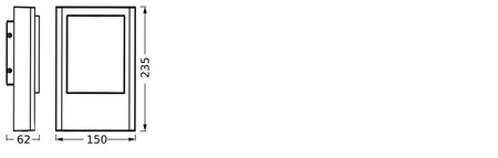 Gartenleuchte LED-Fassaden-Wandleuchte 12.5W 900lm 3000K IP44 Endura Ledvance grau