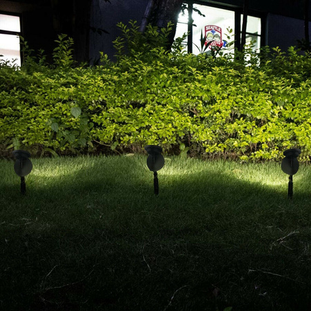 Solar-Gartenlampe LED-Richtungsscheinwerfer mit Dämmerungssensor Schwarz IP44