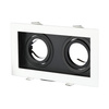 Spot-Deckenleuchte 2xGU10 Quadratisch Weiß/Schwarz VT-886 V-TAC