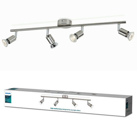 Deckenleuchte LIMBALI 4x GU10 Wandleuchte Reflektor beweglich Satin PHILIPS