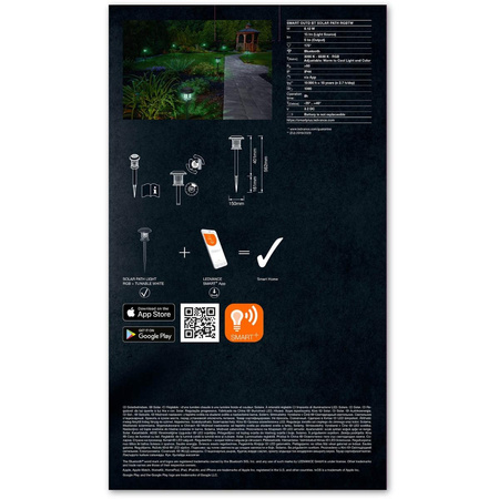 Intelligente Solar-Gartenlampe CCT + RGB IP44 SMART+ BLUETOOTH LEDVANCE
