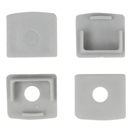 LED-Anbauprofil aus Aluminium für Gipskarton / Gipskarton 2m mit Milchglasdiffusor und Ecolight-Endkappen