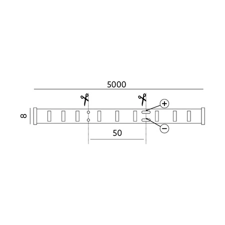 LED-Streifen für den Außenbereich 4.8W Gelb 2835LED 12V 5m IP65 Tramo Kobi