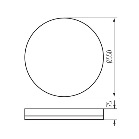 Plafond LED-Deckenpaneel-Anbauleuchte 37W 2170lm CCT Weiß Anthrazit Pilot Dimmbar Anbar Kanlux