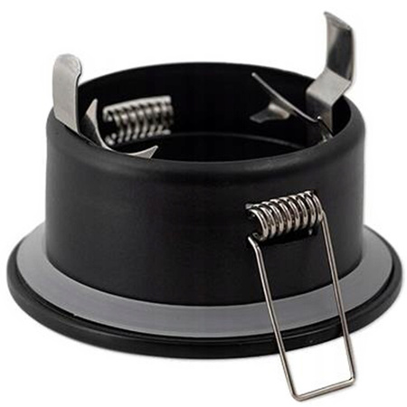 HALOGEN-Einbauleuchte für Badezimmer hermetisch GU10 Schwarz IP44 fest