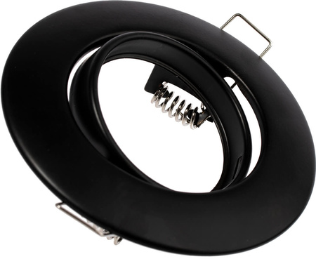 Set aus 3x GOLDLUX (Polux) runder schwarzer beweglicher Halogenlampe + GU10 3,5W LED Lampen