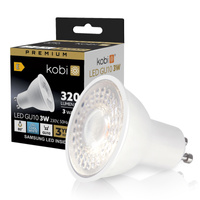 LED GU10 Reflektor Birne 3W 270lm 6200K Kalt 80° Premium Kobi