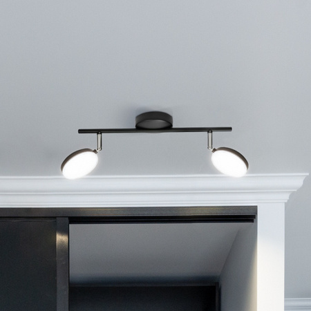 Streifen-LED-DECKENLEUCHTE GOLDLUX (Polux) CAPRI 2x5W SCHWARZ 3000K