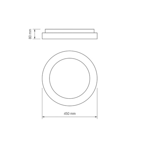 Plafond LED-Deckenleuchte Aufbauleuchte 72W 7500lm 2700-6000K CCT Weiß Dimmbar + EDGE Fernbedienung Videx