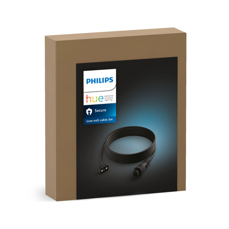 Niederspannungskabel 3m für Secure Cameras Verlängerungskabel Schwarz PHILIPS HUE