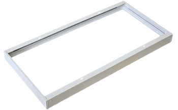 Aufputz-Klemmrahmen für LED-Paneele 60x30 Aluminium 44mm Weiß Ecolight