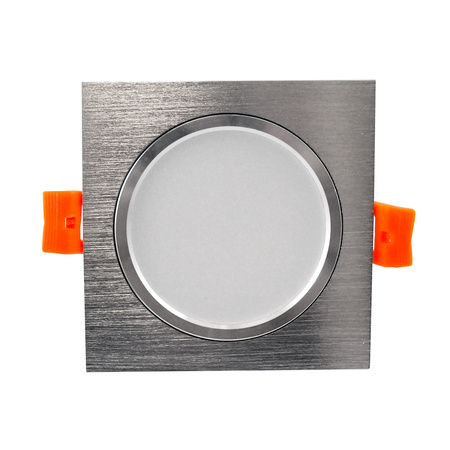 Quadratische Einbauleuchte VENUS LED silber 7W 570lm warm 3000K GOLDLUX (Polux)