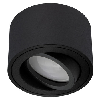 Aufputz-HALOGEN beweglicher AMAT-S rund schwarz 50 mm LUMILED