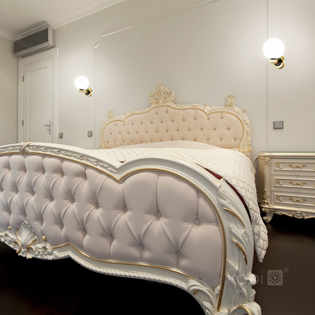 Wand Wandleuchte Aufputz G9 Schwarz Gold Globe Elegance Kobi