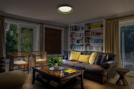 Plafond Badezimmer Deckenleuchte Anbau 19W 1000lm 3000K Warm Schwarz Grün IP20 Dimmbar Obris Ledvance