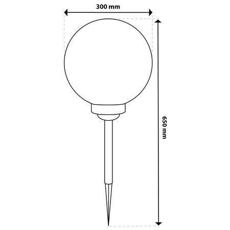 LED ATRIS Solar Gartenlampe angetrieben oberirdisch weiße Kugel 30cm RGB LUMILED
