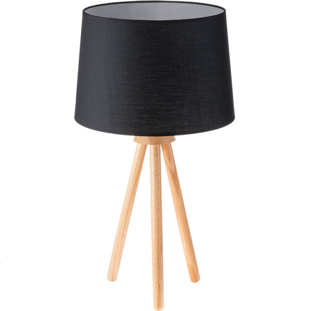 Stehlampe Tischlampe E27, Tripod mit Schirm Schwarz Höhenverstellbar CLARA LUMILED