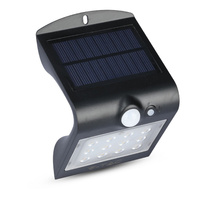 LED 1,5W Solar-Wandleuchte 4000 K mit Bewegungssensor Schwarz VT-767-7 V-TAC