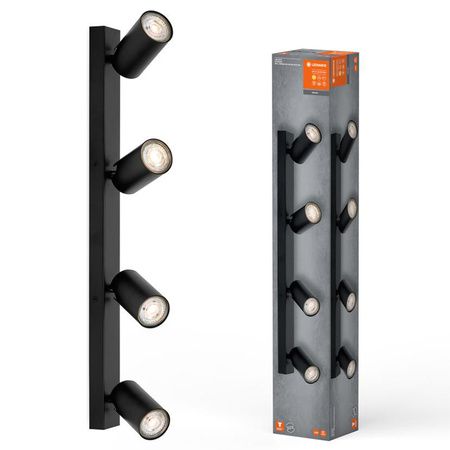 LED Spot 4-Punkt dimmbare LED-Deckenleuchte 13.6W GU10 Schwarz LEDVANCE