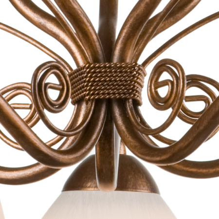 RETRO Hängende Deckenleuchte 5xE27 Weiß Holz Klassisch LM-5.51 Lamkur