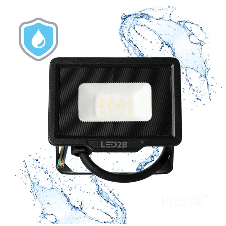 LED Fluter 10W 800lm 6000K IP65 Schwarz LED2B KOBI MH