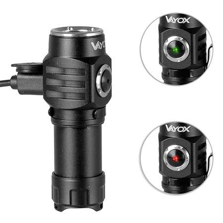 LED-Stirnlampe Taschenlampe wiederaufladbar USB 500lm VA0033 VAYOX