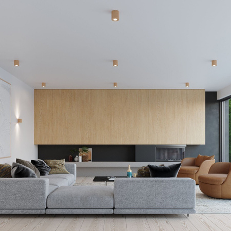 Wandleuchte ORBIS G9 Rohr oben/unten Skandinavisches Holz SOLLUX