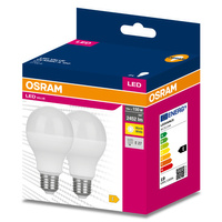 2x LED Lampen E27 A60 19W = 150W 2452lm 2700K Wärme 200° OSRAM VALUE