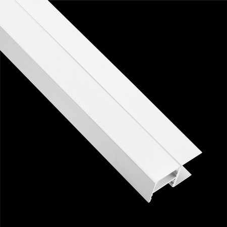 Aluminium-Anodierter Möbelprofil für LED-Streifen KM48 mit Milchglasabdeckung und Endkappen, 2m Silber LUMILED