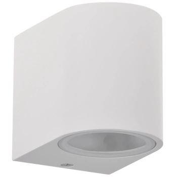 Garten-Wandleuchte mit LED 1x GU10 BOSTON GOLDLUX (Polux) ALUMINIUM Weiß oval