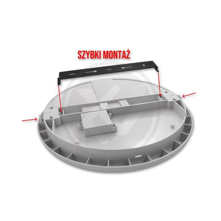 Plafond LED Badezimmer Deckenleuchte Anbau 22W lm 4000K neutralweiß 120° mit Bewegungssensor Rund Weiß IP65 Midas Masterled