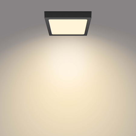 Plafond Panel LED-Oberflächen-Deckenleuchte MAGNEOS 12W 2700K 21cm Schwarz Downlight Square PHILIPS