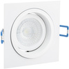 Einbaustrahler GU10, MR16 Einbauspot HALOGEN Quadrat beweglich Weiß CASSIO LUMILED